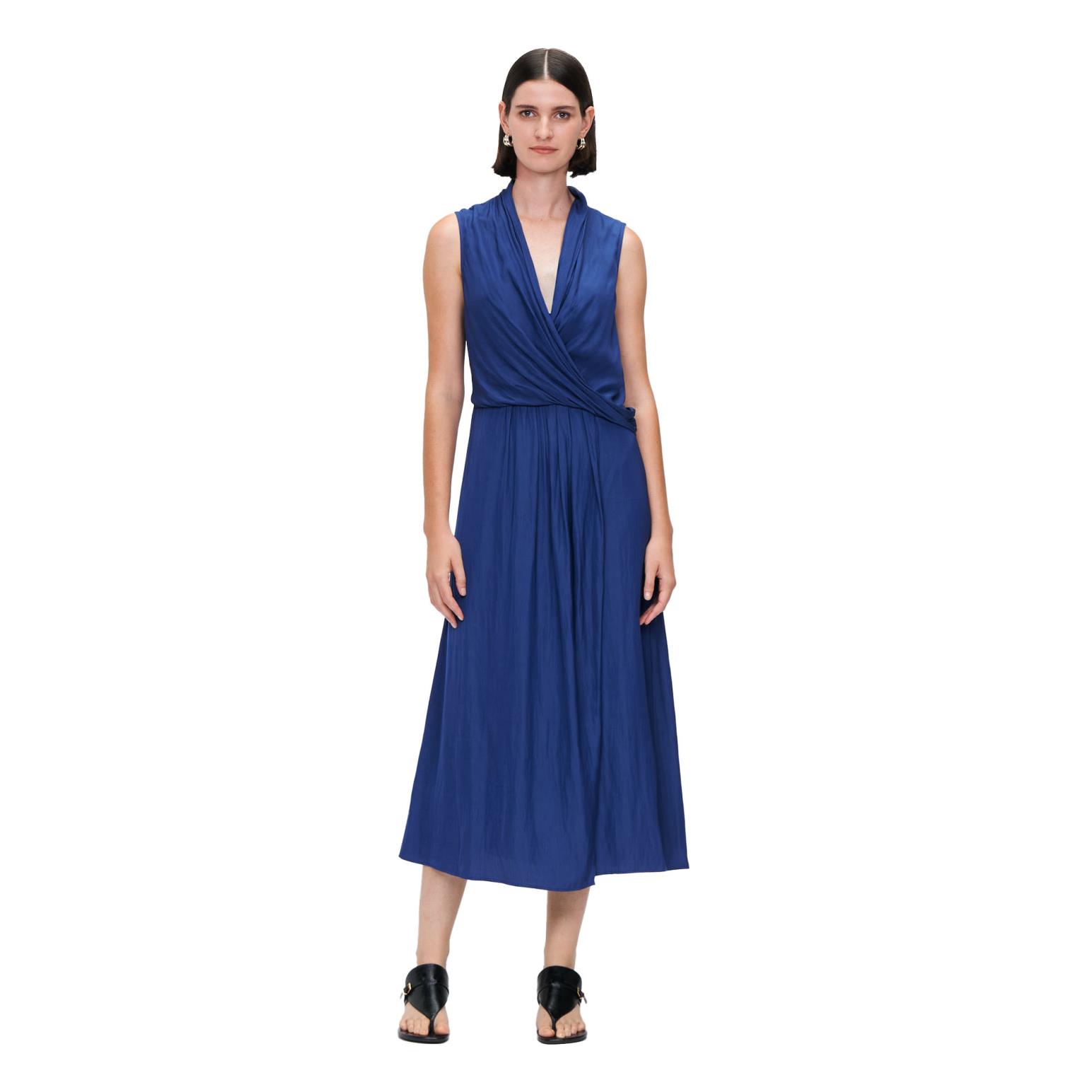 Veronika Maine Japanese Sateen Wrap Dress